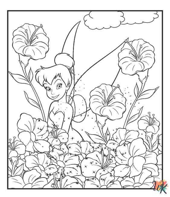 Tinkerbell coloring pages easy