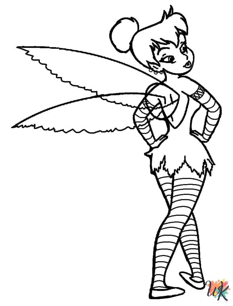 hard Tinkerbell coloring pages