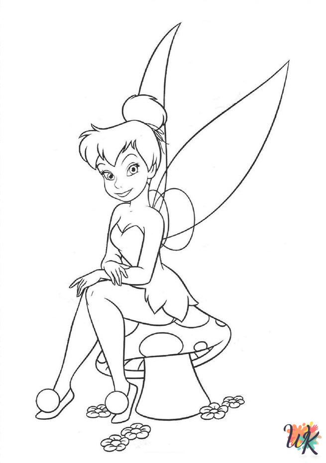 detailed Tinkerbell coloring pages for adults
