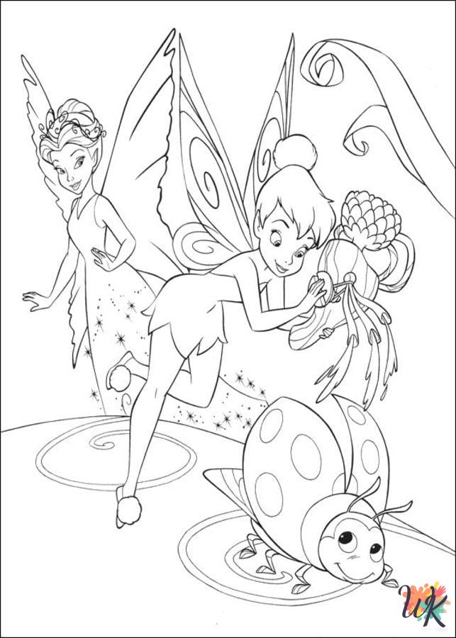 free full size printable Tinkerbell coloring pages for adults pdf