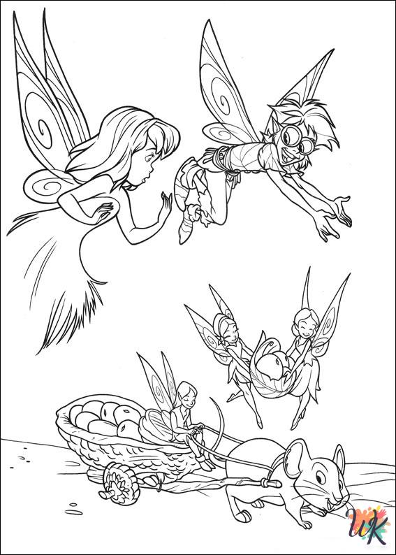 Tinkerbell coloring pages easy 1
