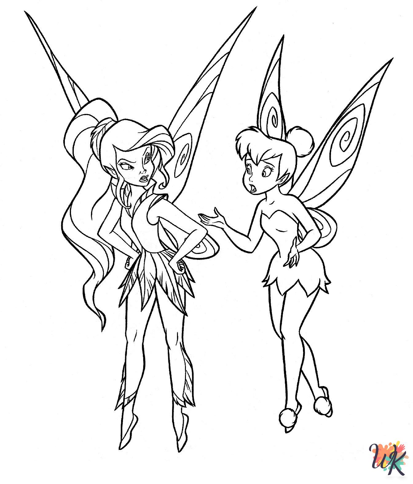 Tinkerbell coloring pages for adults pdf