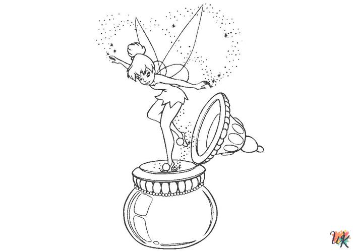 free adult Tinkerbell coloring pages