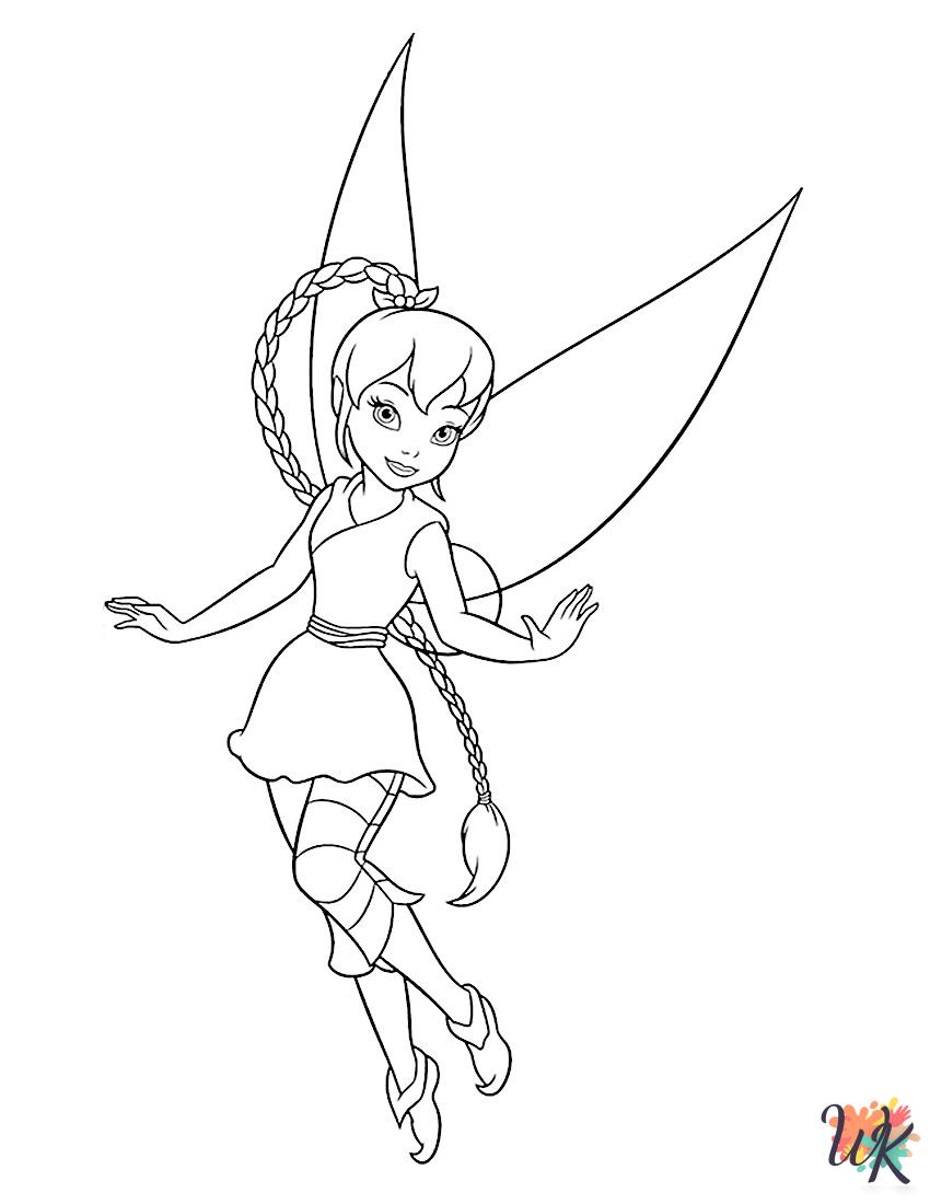 easy Tinkerbell coloring pages