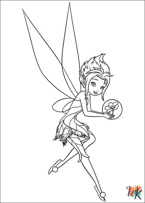 free printable Tinkerbell coloring pages for adults