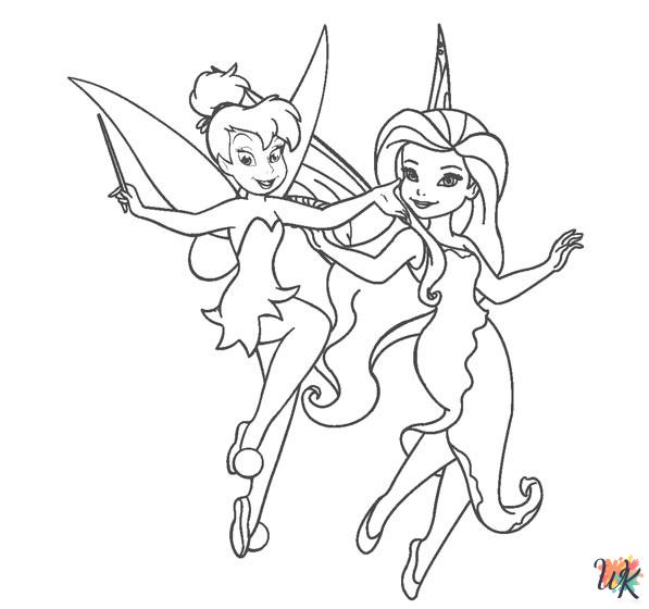 vintage Tinkerbell coloring pages