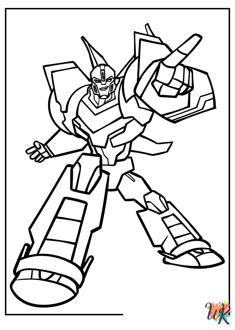 free full size printable Transformers coloring pages for adults pdf