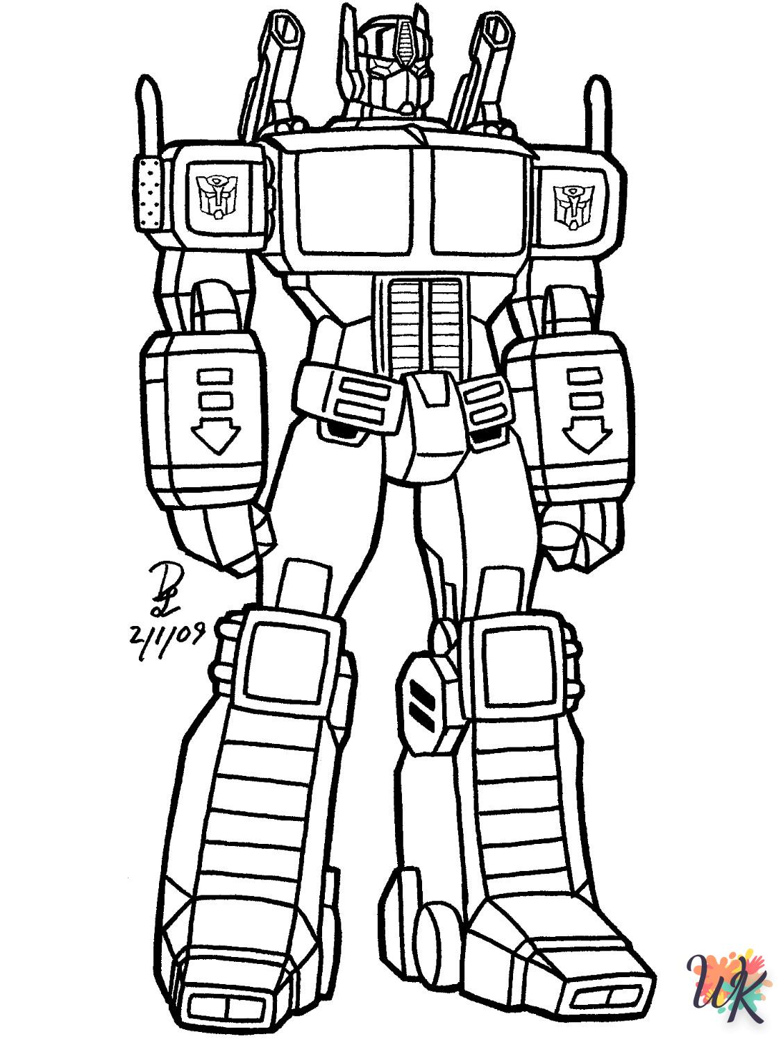 kawaii cute Transformers coloring pages