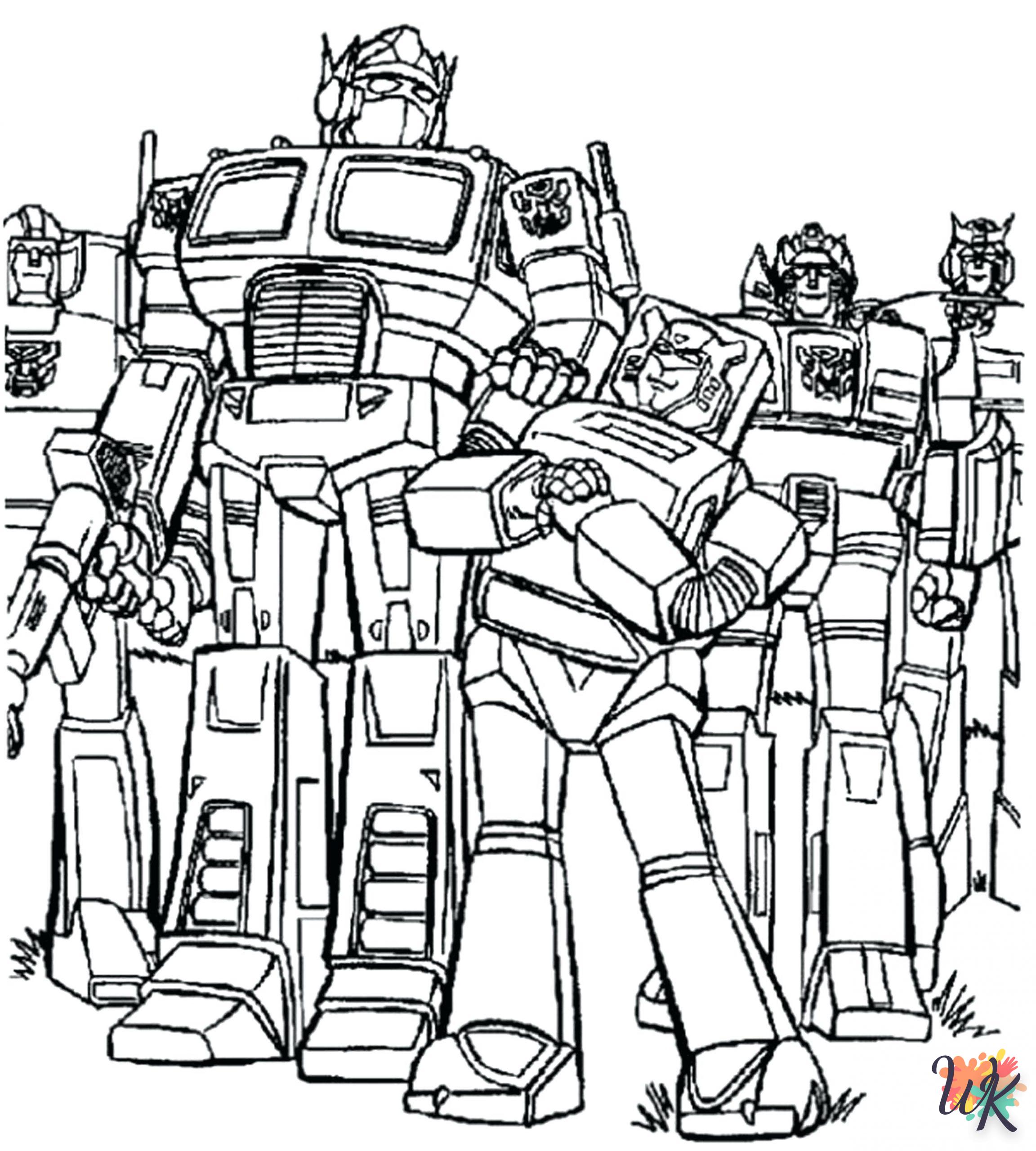 free full size printable Transformers coloring pages for adults pdf
