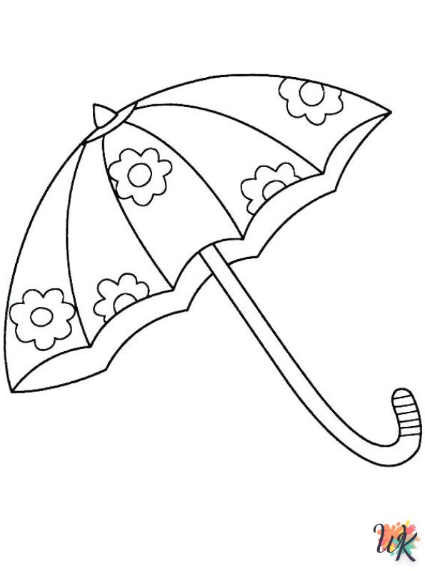 cute Umbrella coloring pages