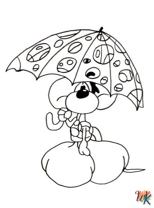 Umbrella coloring pages printable free