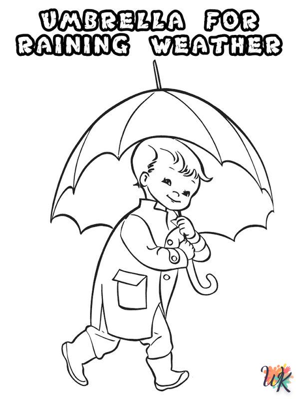 Umbrella free coloring pages