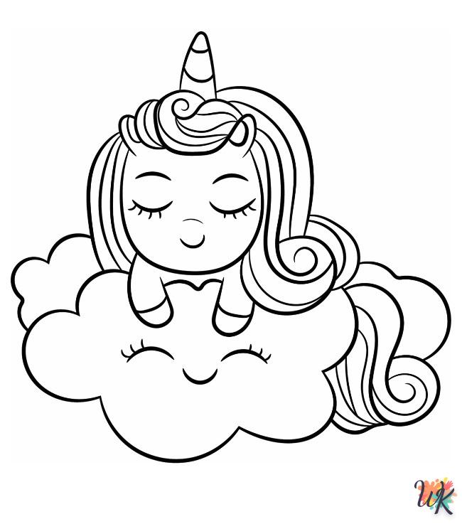 Unicorn free coloring pages