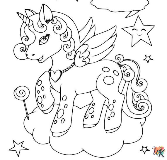hard Unicorn coloring pages