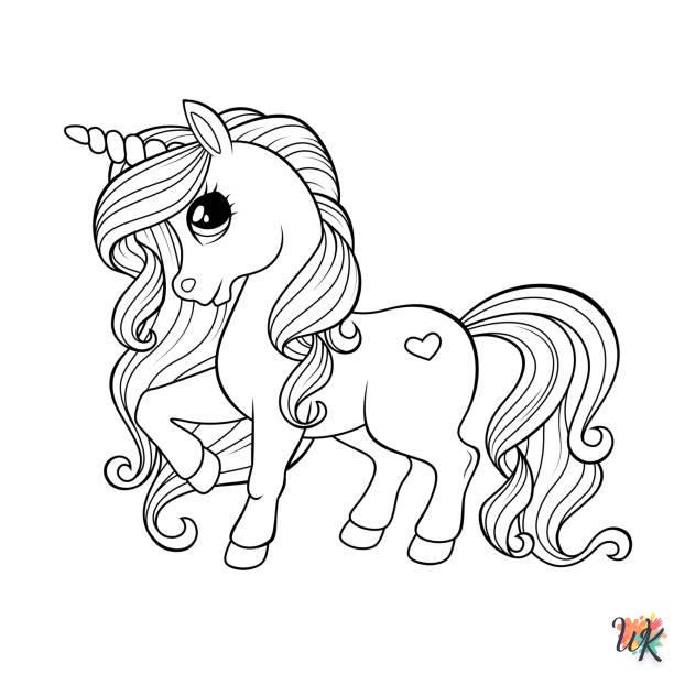 old-fashioned Unicorn coloring pages