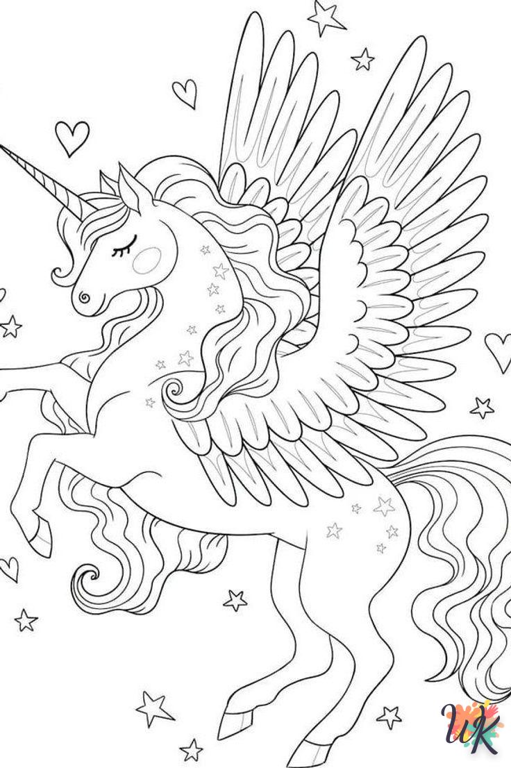 merry Unicorn coloring pages