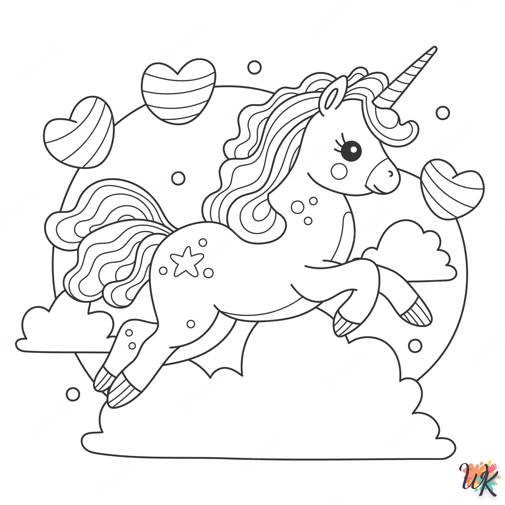 Unicorn coloring pages for adults
