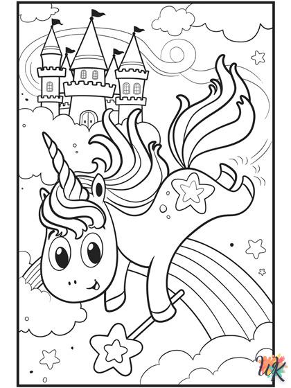 free Unicorn printable coloring pages