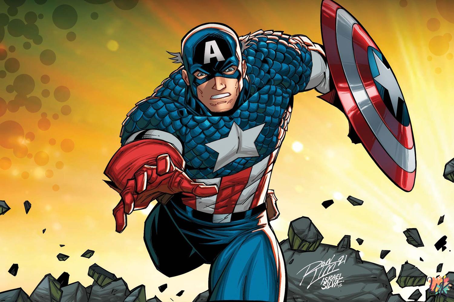 50 Captain America coloring pages