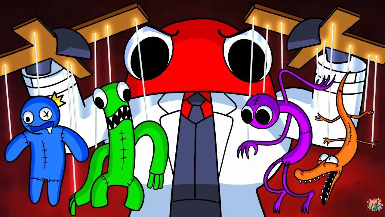 Rainbow Friends coloring pages 1 Rainbow Friends coloring pages