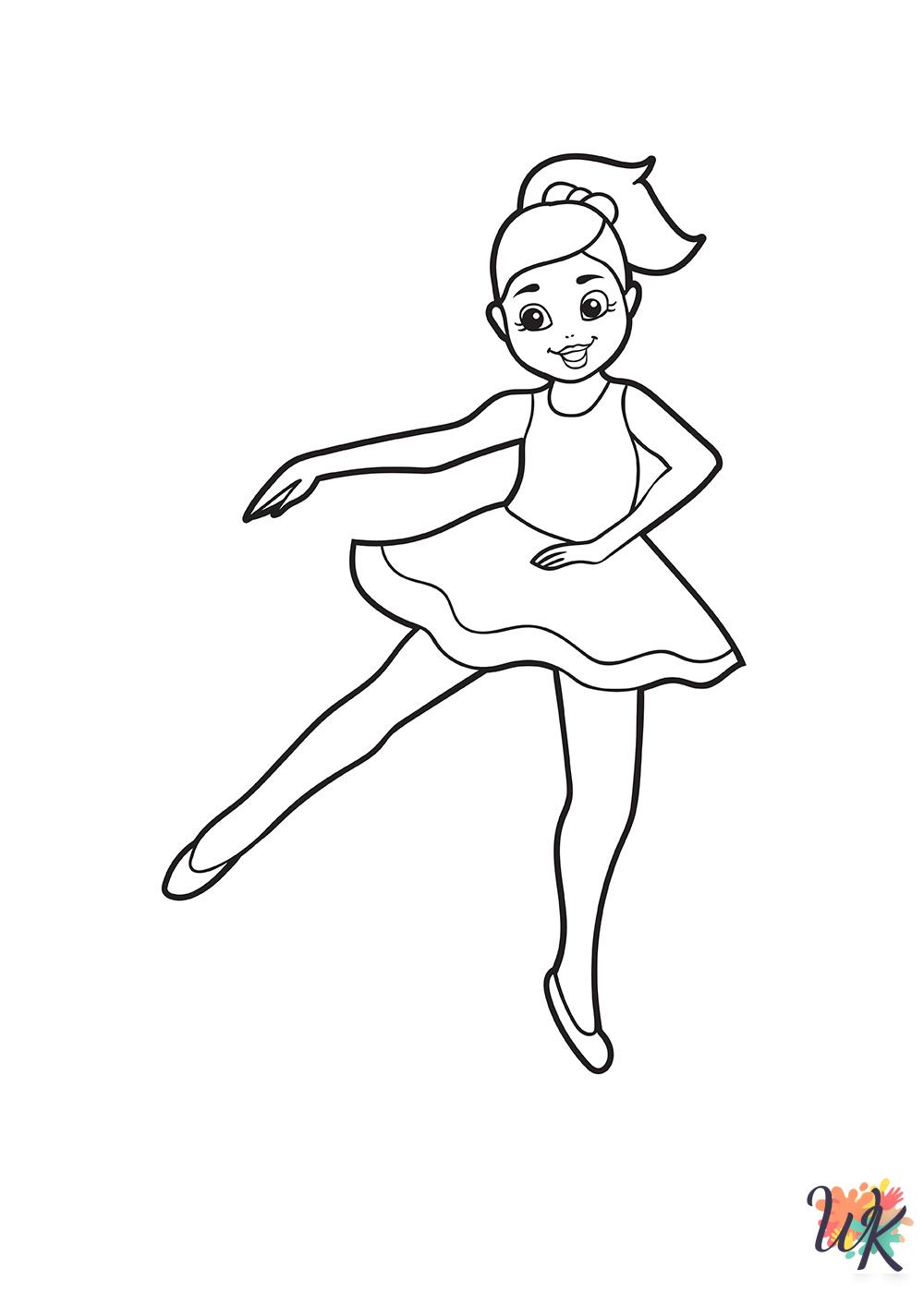 Ballerina coloring pages for adults