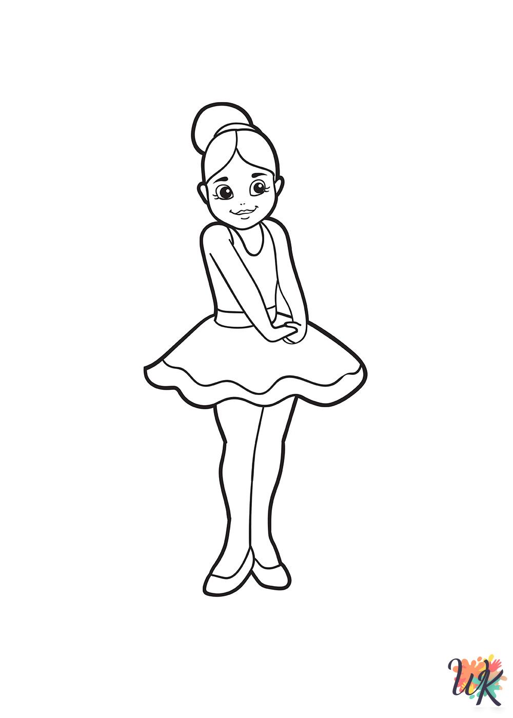 free Ballerina coloring pages pdf