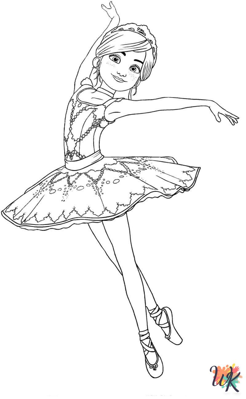 Ballerina coloring pages free printable 1