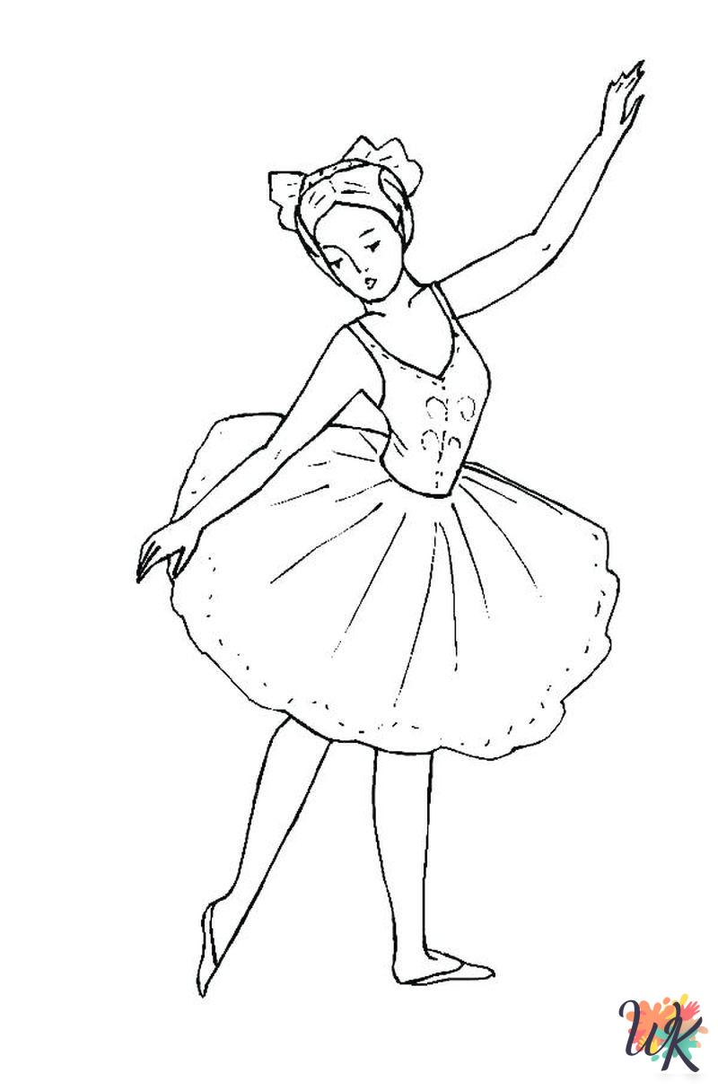 printable Ballerina coloring pages for adults