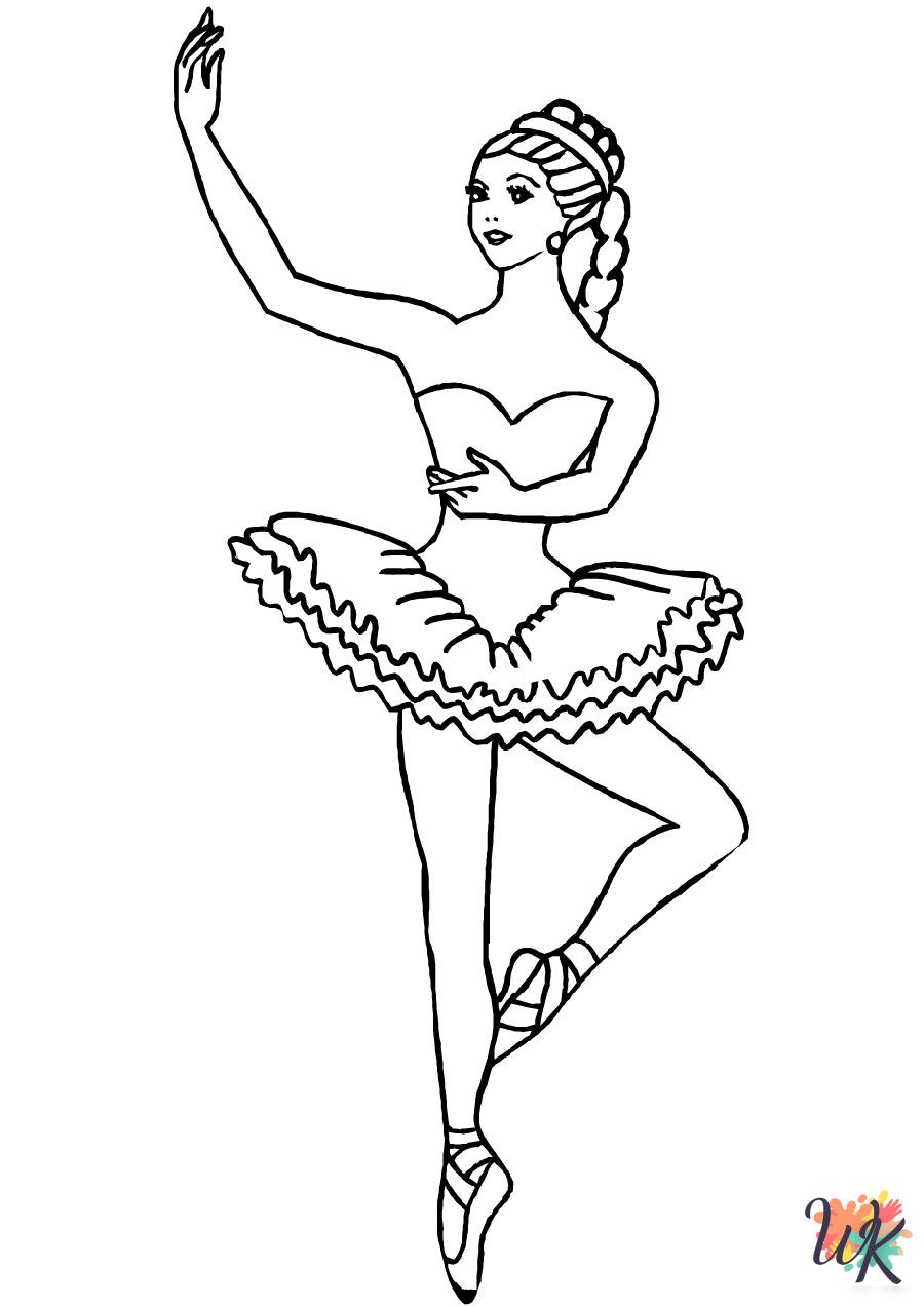 free printable Ballerina coloring pages