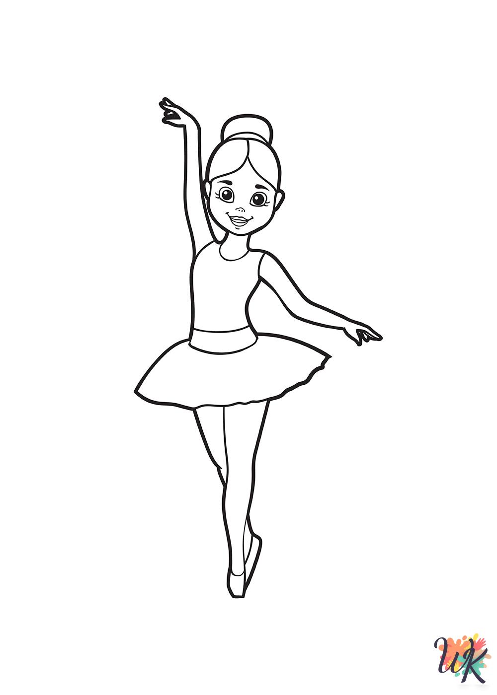 preschool Ballerina coloring pages 2