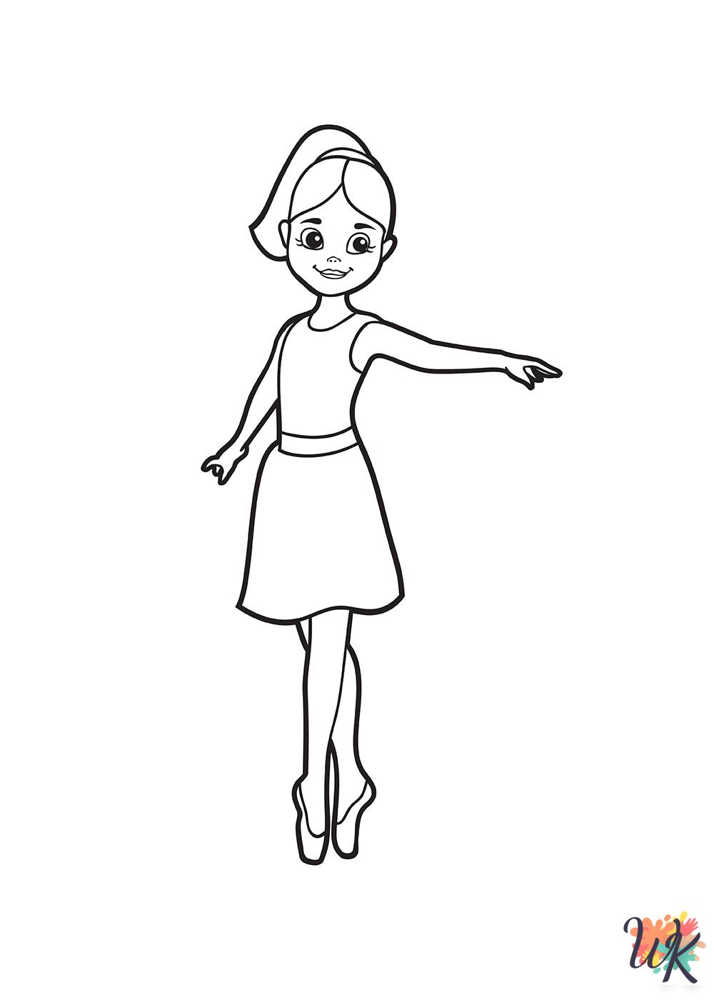 Ballerina coloring pages to print