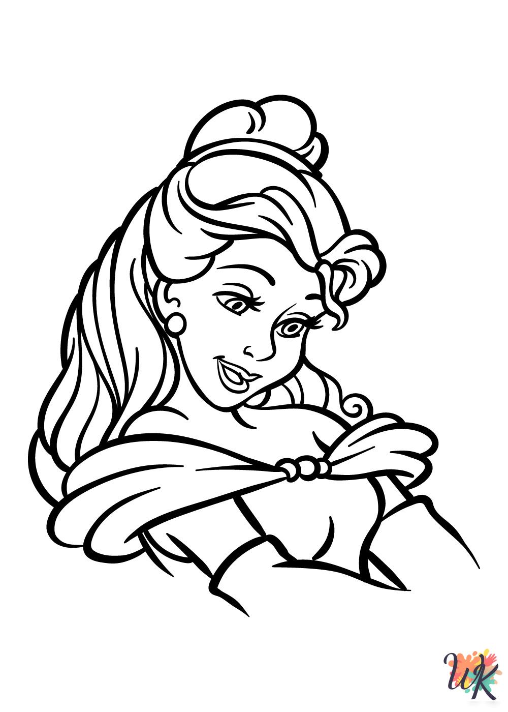Belle free coloring pages