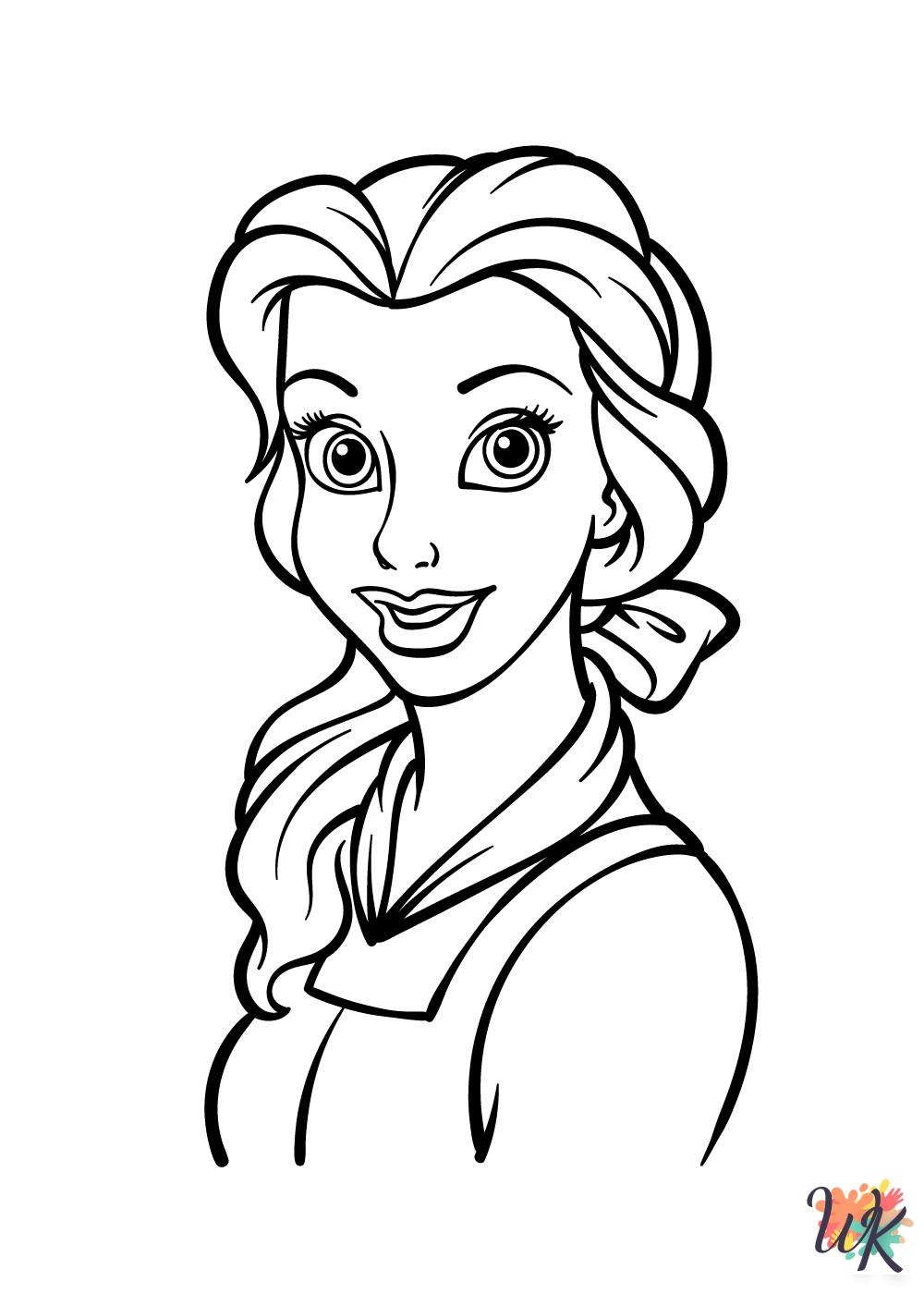 printable Belle coloring pages
