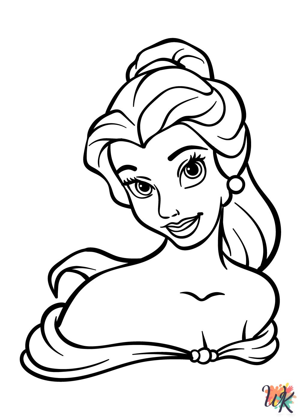Belle coloring pages for kids
