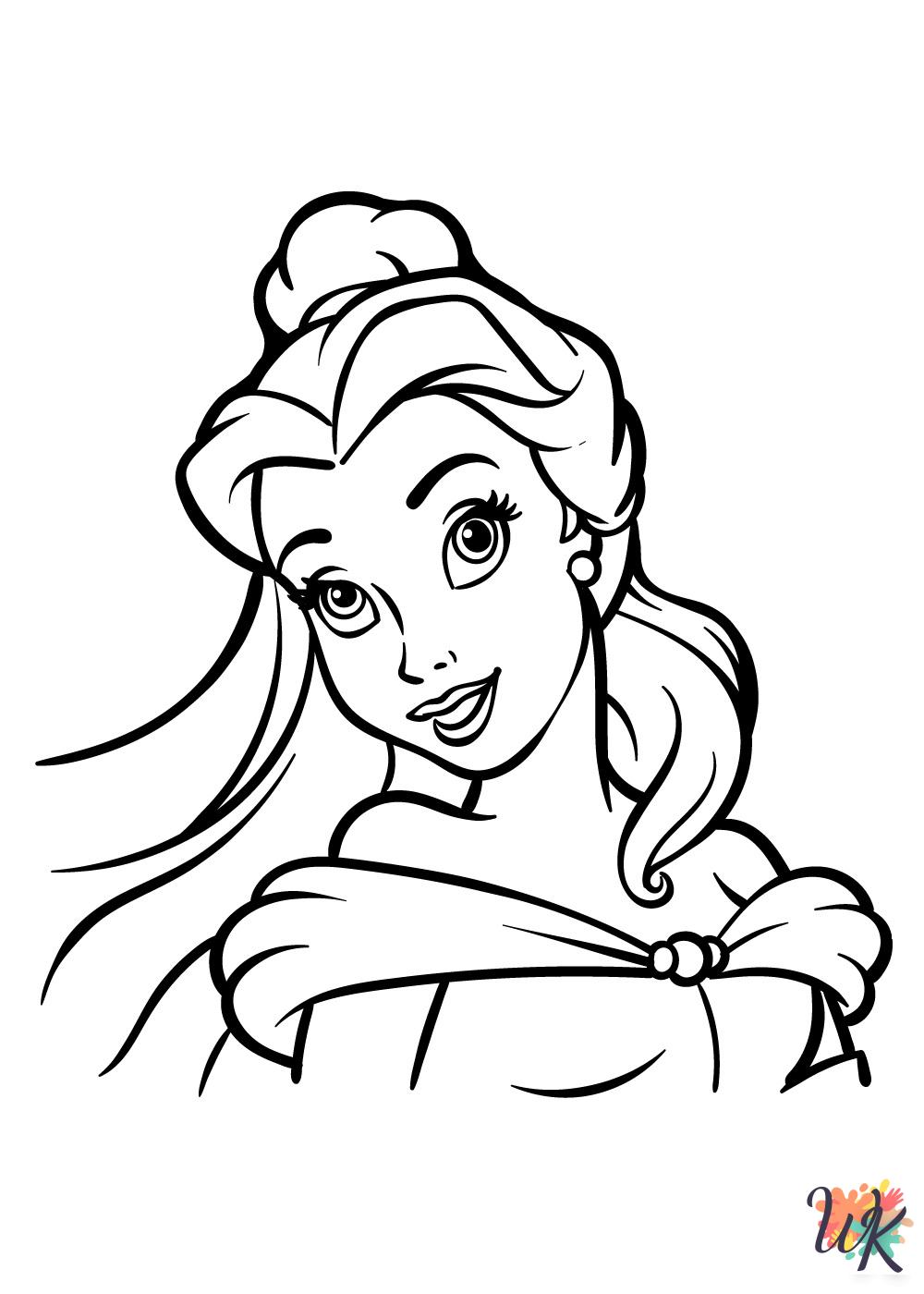 Belle coloring pages for adults