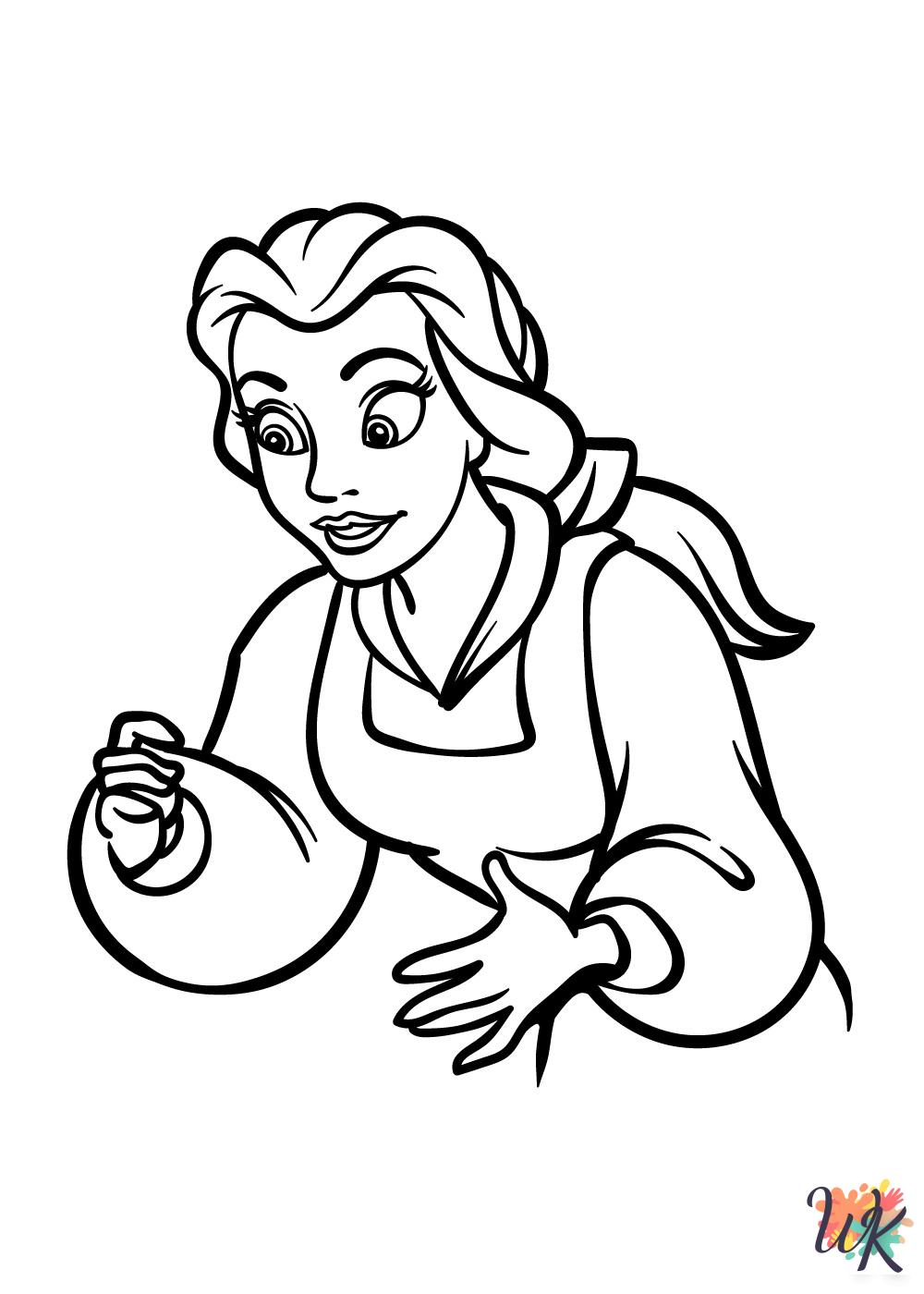 fun Belle coloring pages