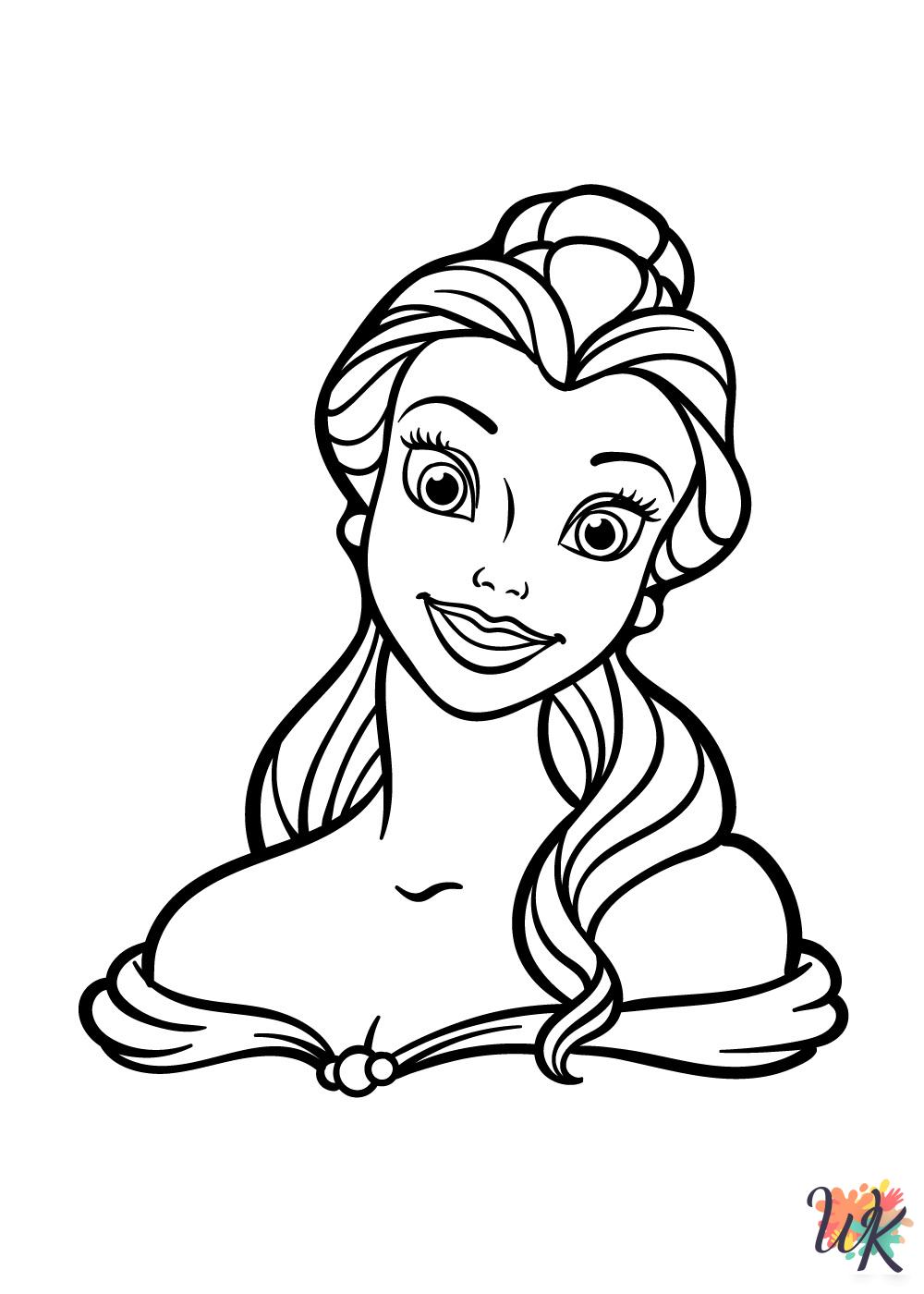 free Belle coloring pages printable
