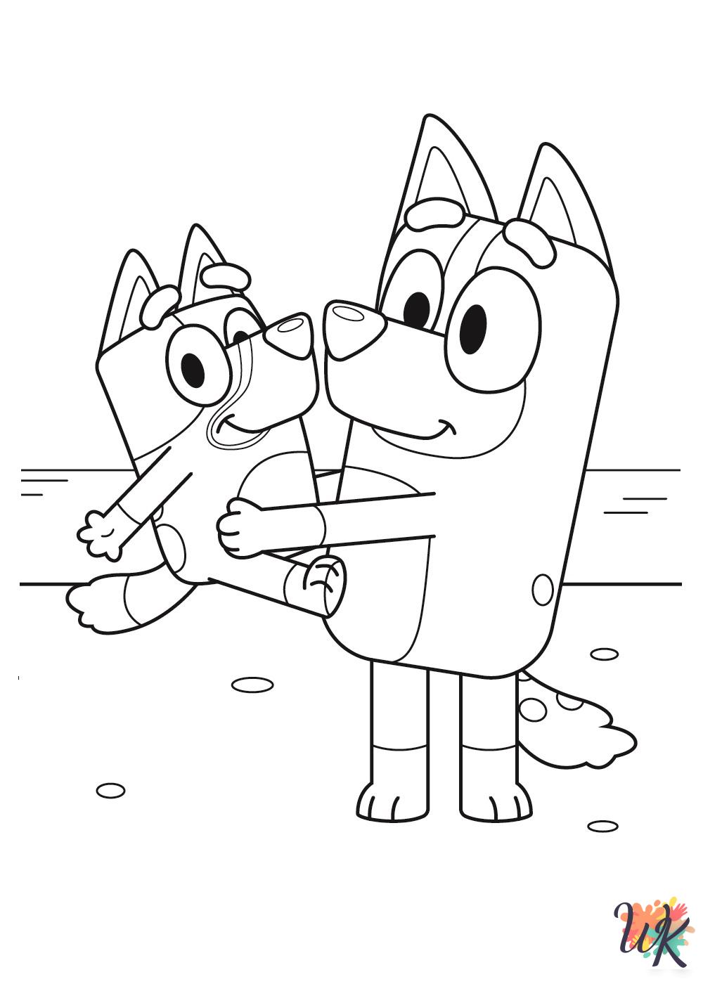 fun Bluey coloring pages