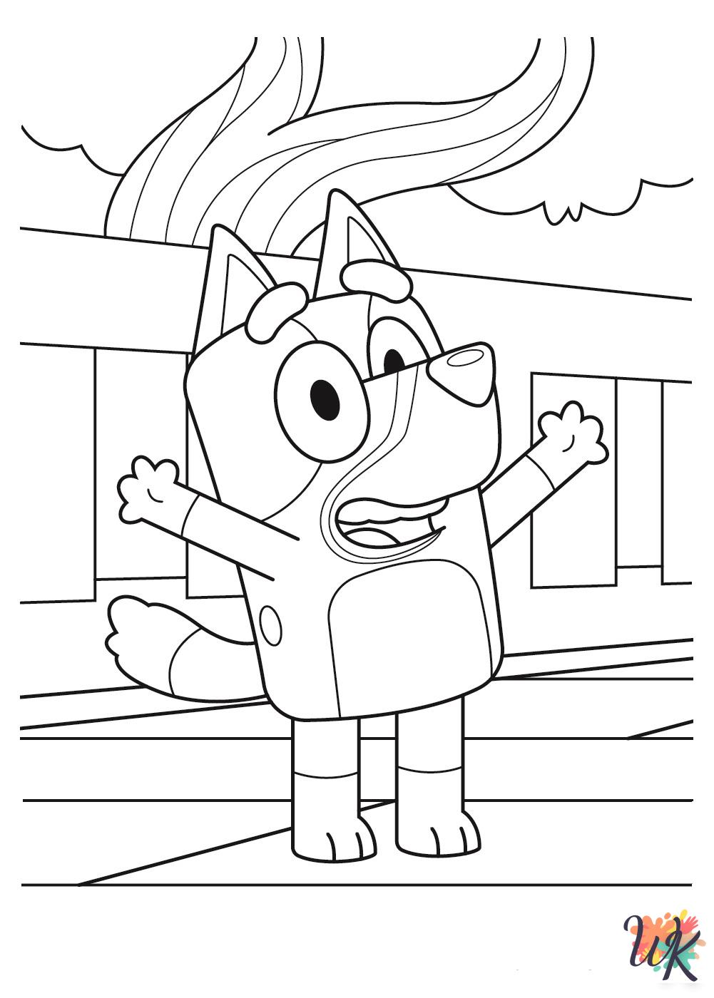 Bluey coloring pages for kids
