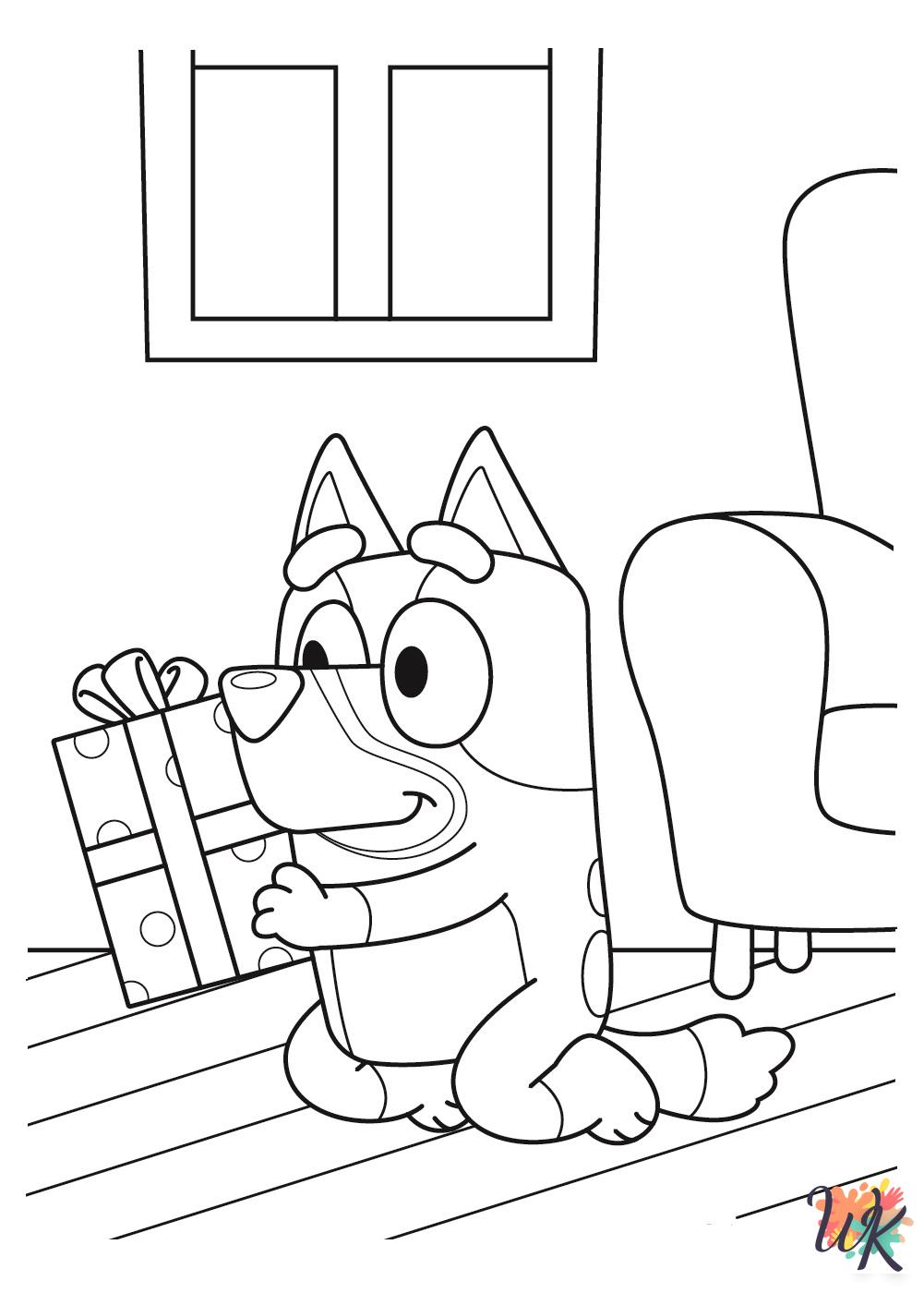 Bluey free coloring pages