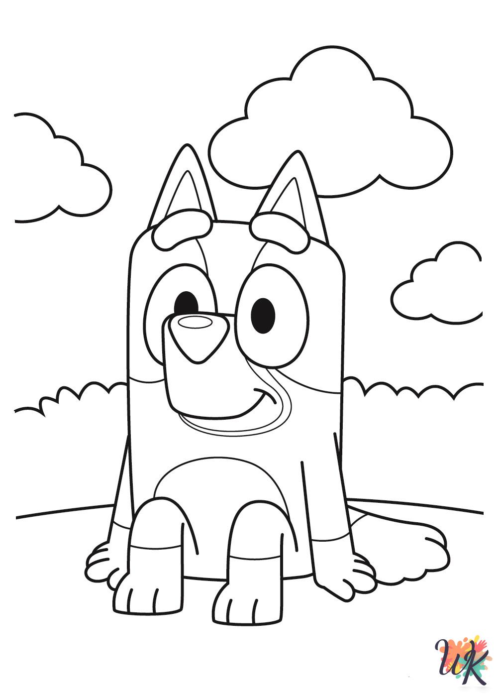 Bluey coloring pages for preschoolers