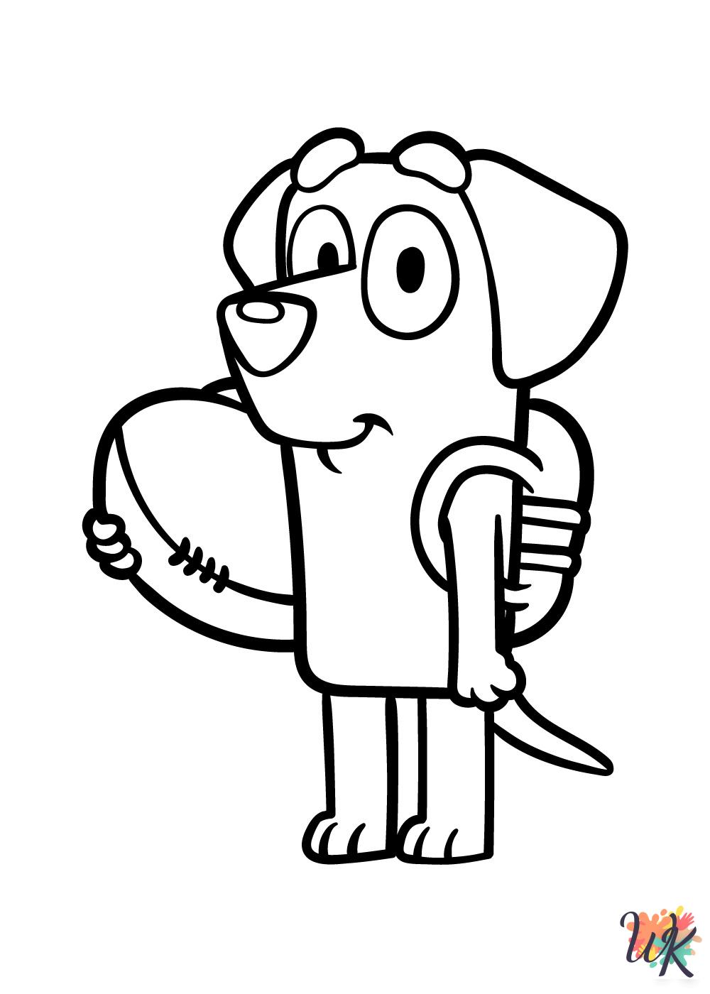 free Bluey coloring pages for kids