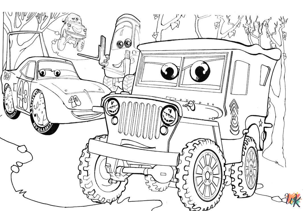 preschool Cars Movie coloring pages