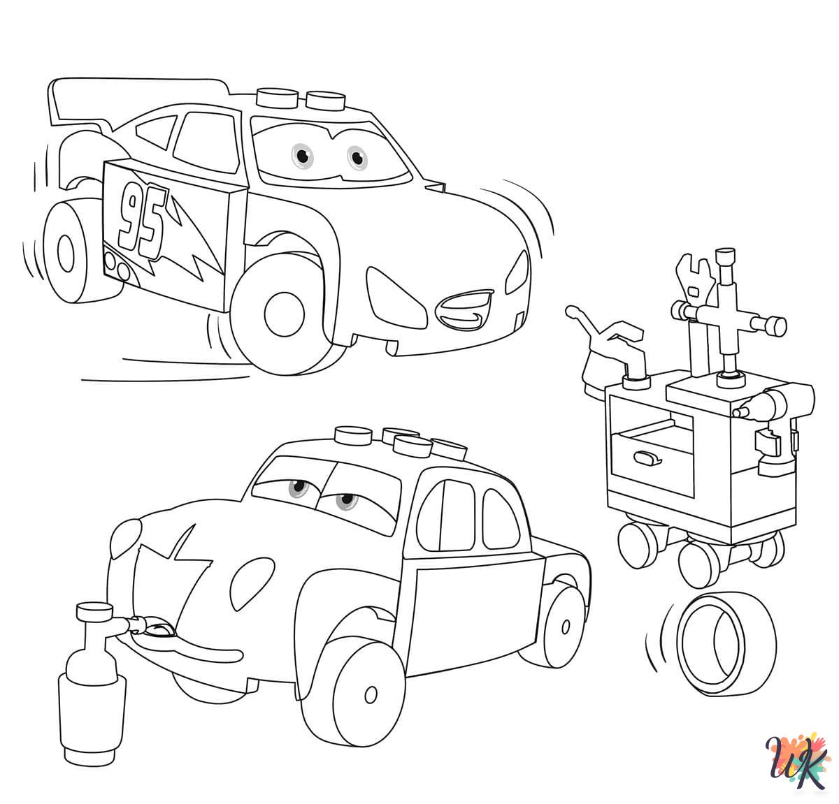 free full size printable Cars Movie coloring pages for adults pdf