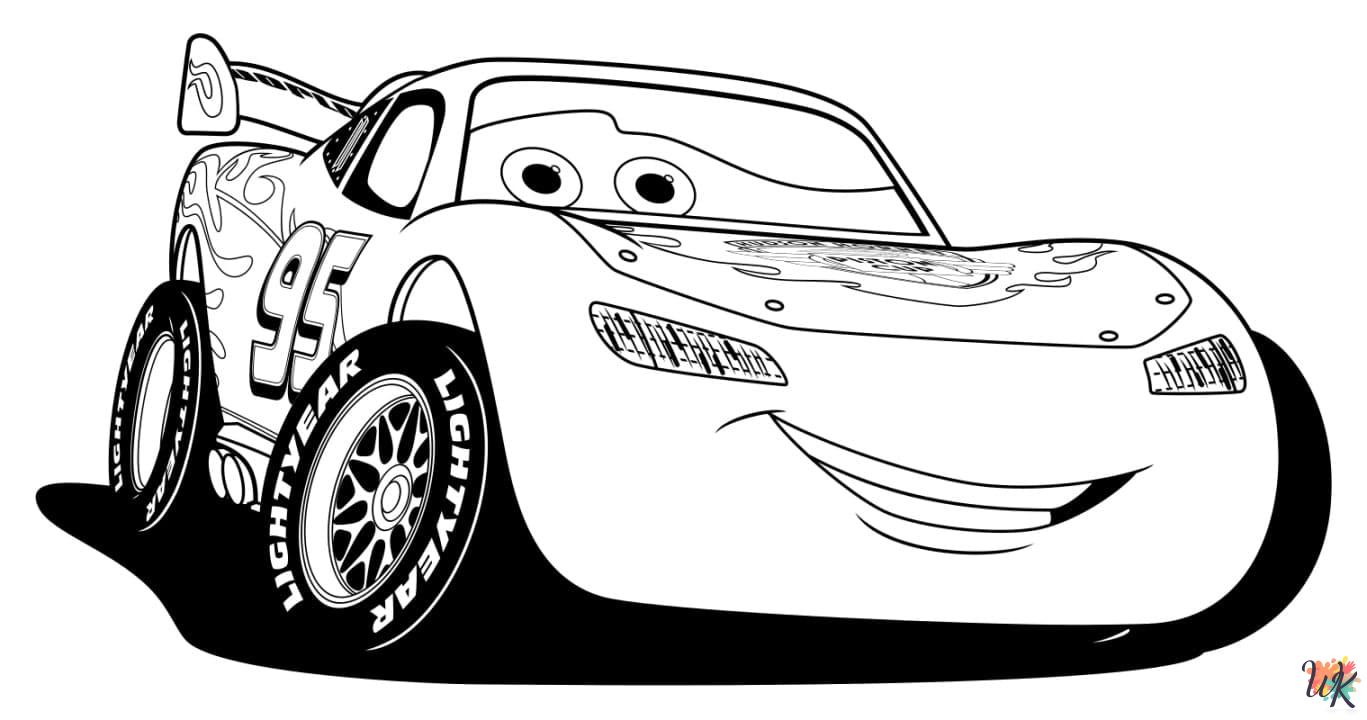 Cars Movie coloring pages easy
