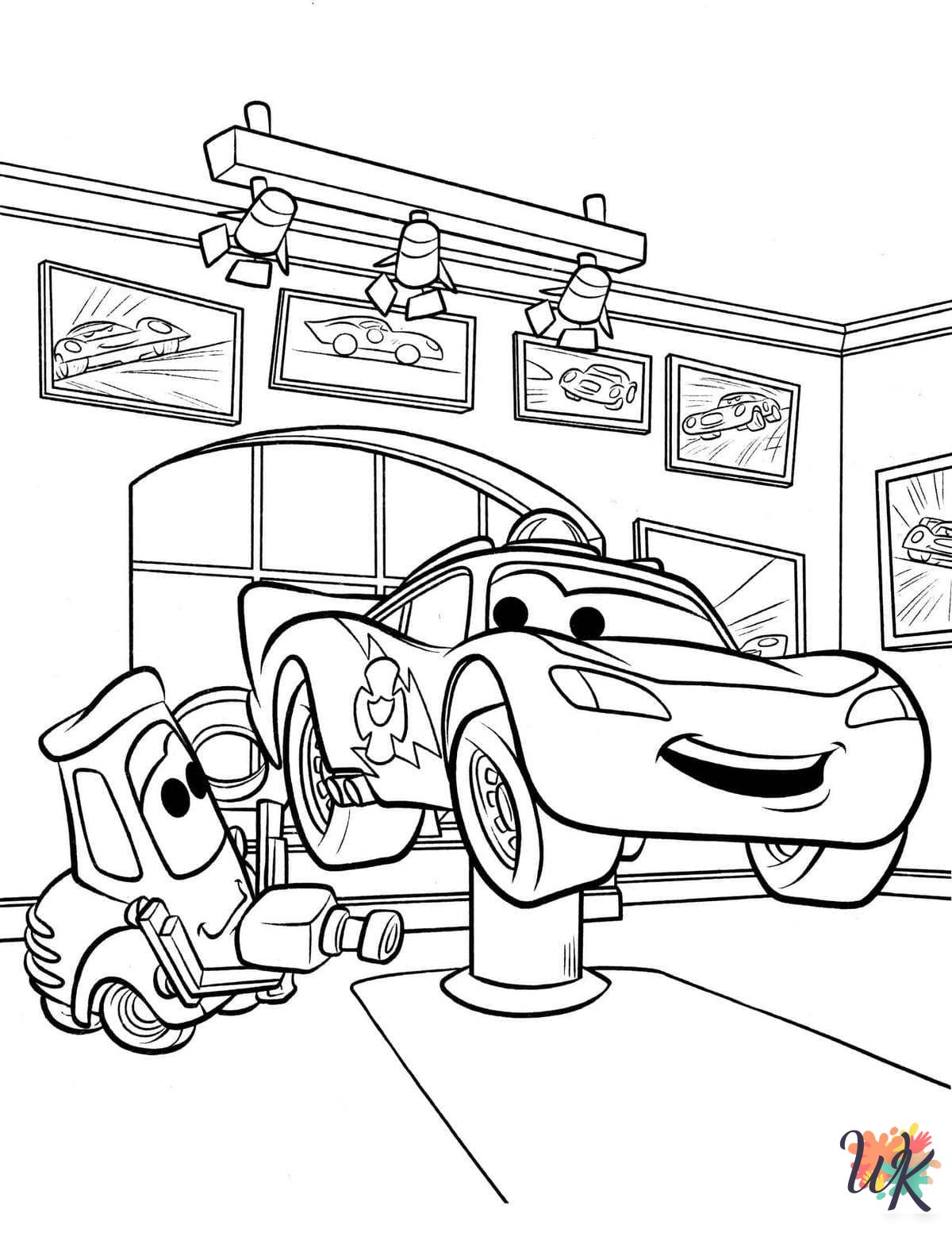 Cars Movie coloring pages for adults