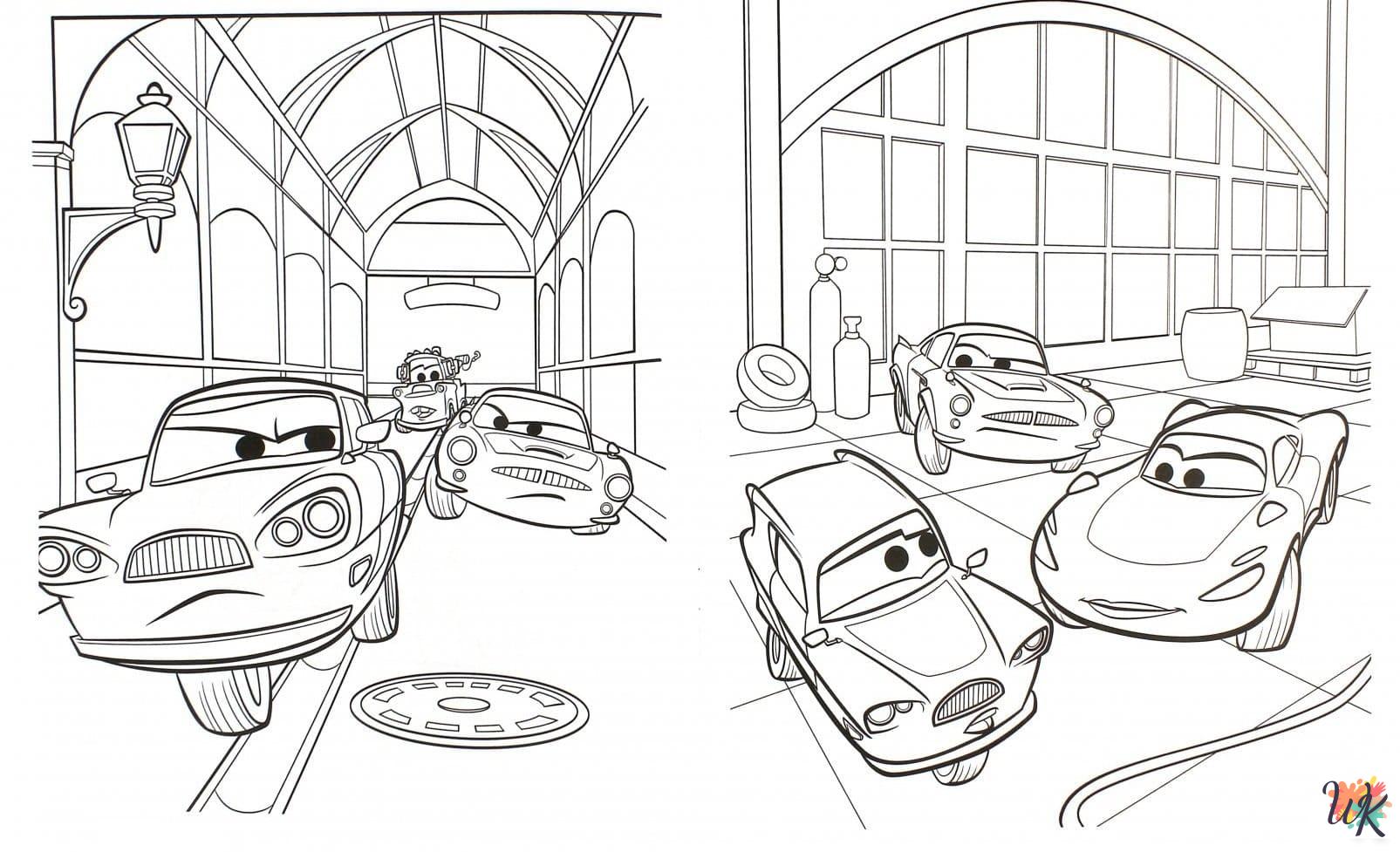 detailed Cars Movie coloring pages