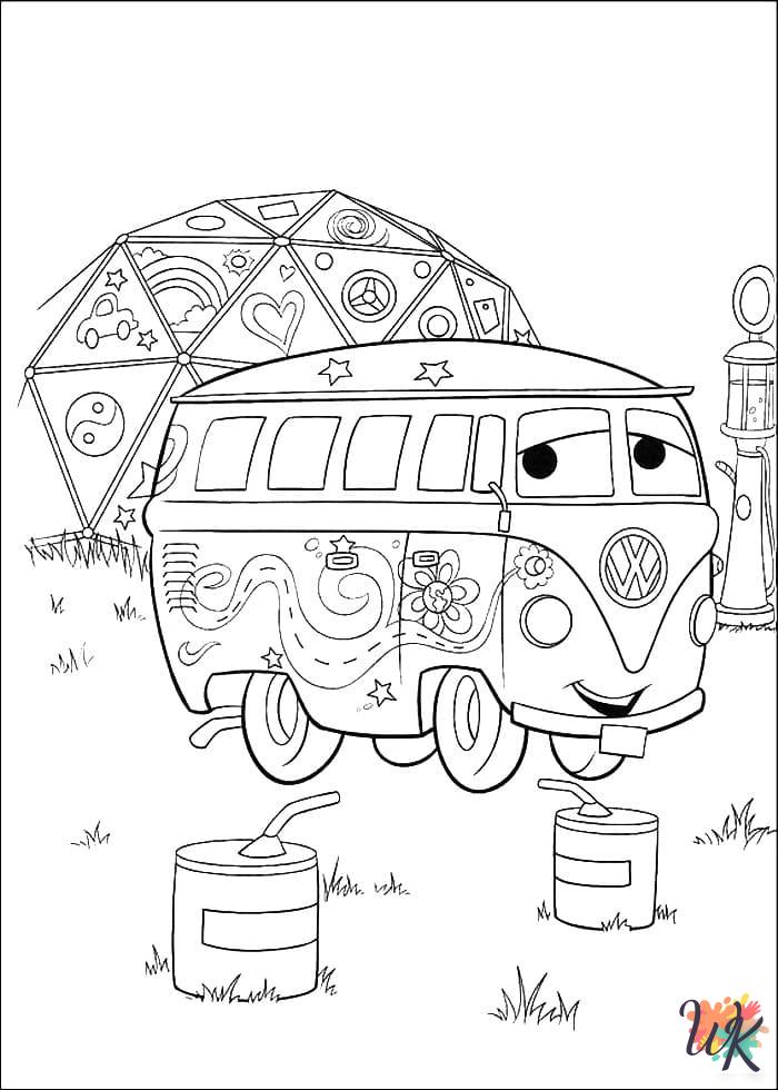 detailed Cars Movie coloring pages for adults