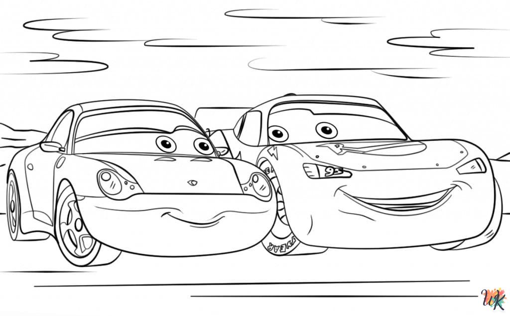 easy cute Cars Movie coloring pages