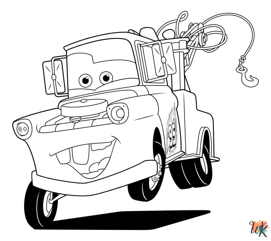 free adult Cars Movie coloring pages